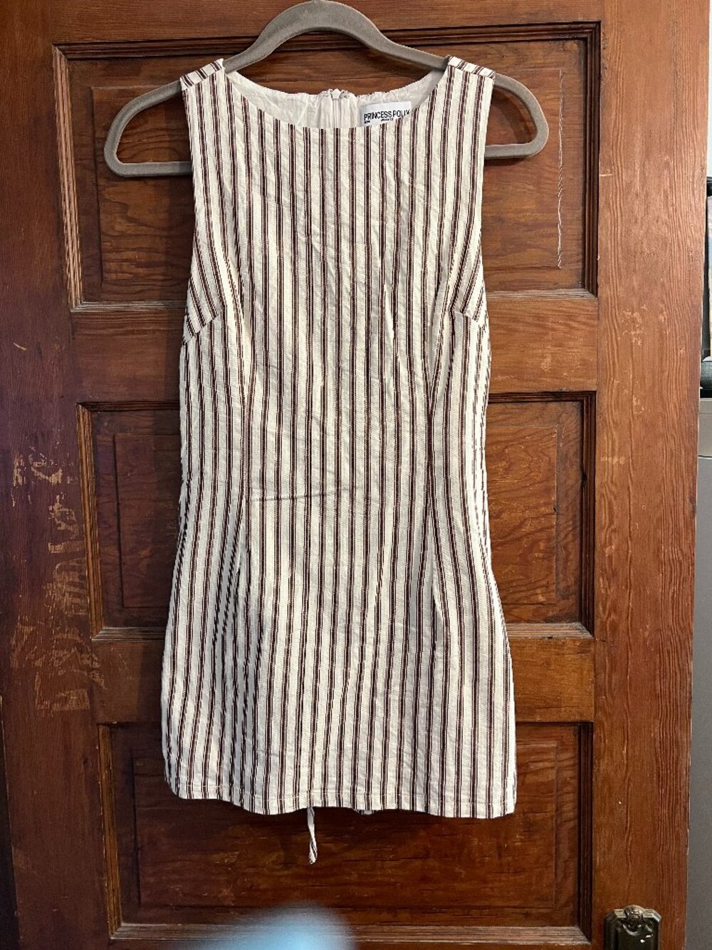 Princess Polly Women's Yumiko Romper Brown Stripe Size 8